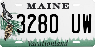 ME license plate 3280UW