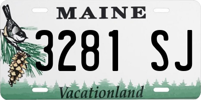 ME license plate 3281SJ