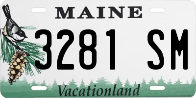 ME license plate 3281SM