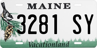 ME license plate 3281SY