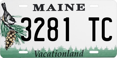 ME license plate 3281TC