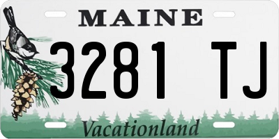 ME license plate 3281TJ