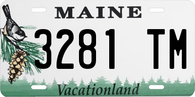 ME license plate 3281TM