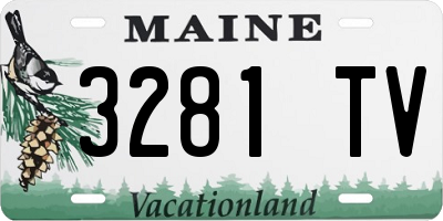 ME license plate 3281TV