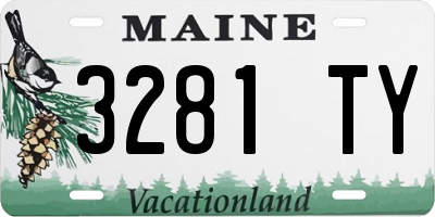 ME license plate 3281TY