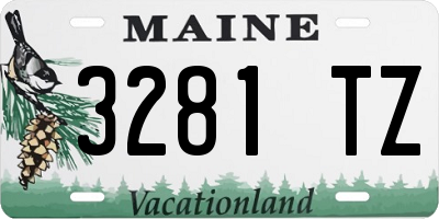 ME license plate 3281TZ