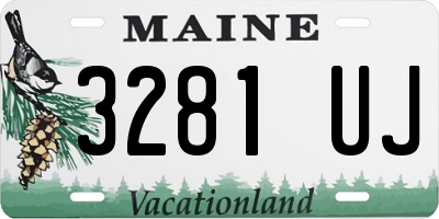 ME license plate 3281UJ