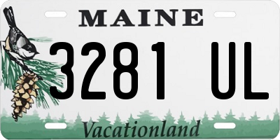 ME license plate 3281UL