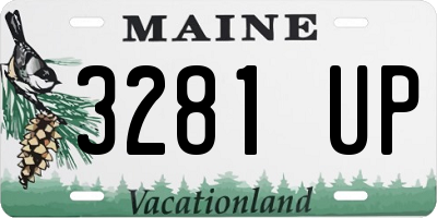 ME license plate 3281UP