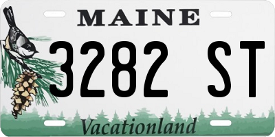 ME license plate 3282ST