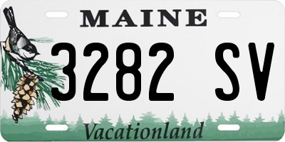 ME license plate 3282SV