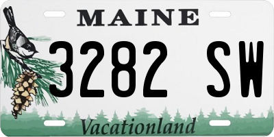 ME license plate 3282SW
