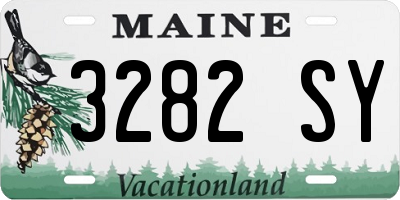 ME license plate 3282SY