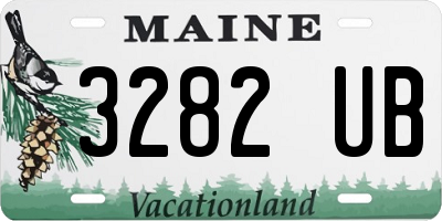 ME license plate 3282UB