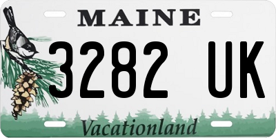 ME license plate 3282UK