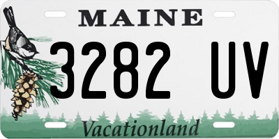 ME license plate 3282UV