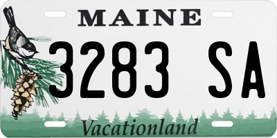 ME license plate 3283SA