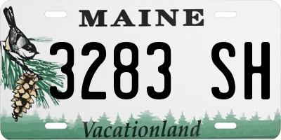 ME license plate 3283SH