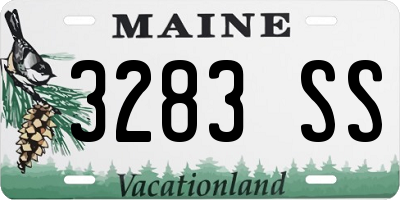 ME license plate 3283SS