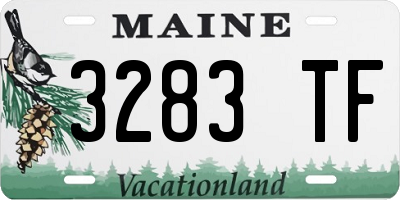 ME license plate 3283TF