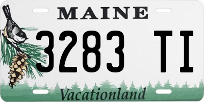 ME license plate 3283TI