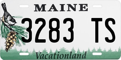 ME license plate 3283TS