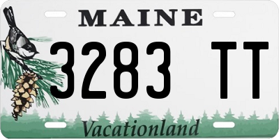 ME license plate 3283TT