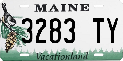 ME license plate 3283TY