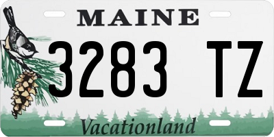 ME license plate 3283TZ