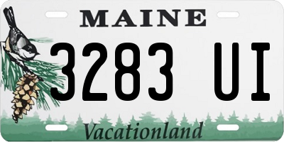 ME license plate 3283UI