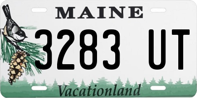 ME license plate 3283UT