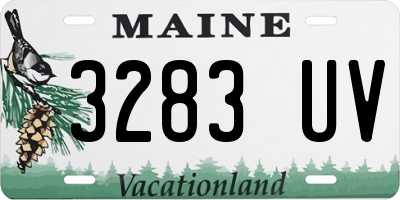 ME license plate 3283UV