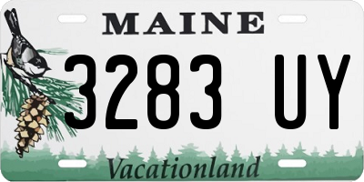 ME license plate 3283UY