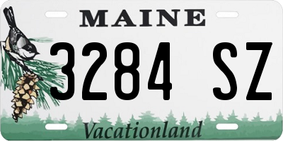 ME license plate 3284SZ