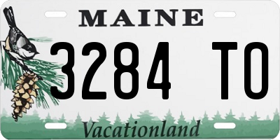 ME license plate 3284TO