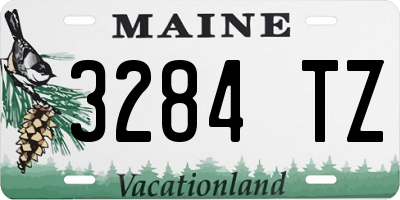 ME license plate 3284TZ