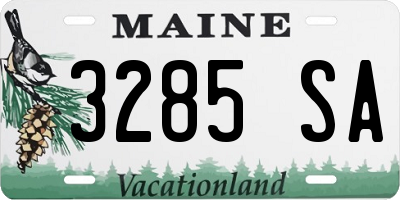 ME license plate 3285SA