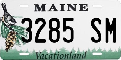 ME license plate 3285SM