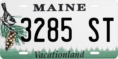 ME license plate 3285ST