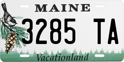 ME license plate 3285TA