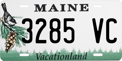 ME license plate 3285VC