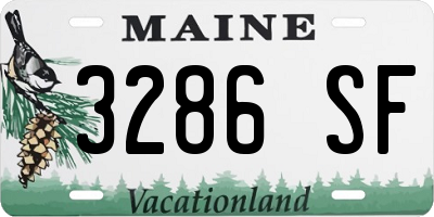 ME license plate 3286SF