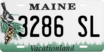 ME license plate 3286SL
