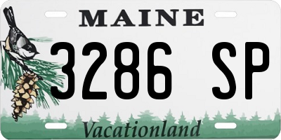 ME license plate 3286SP