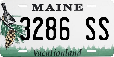ME license plate 3286SS