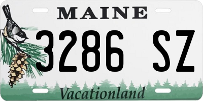 ME license plate 3286SZ