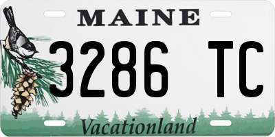 ME license plate 3286TC