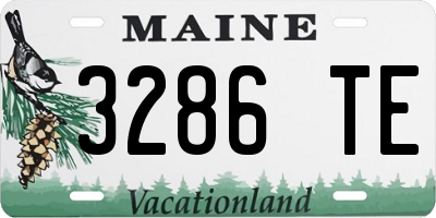 ME license plate 3286TE