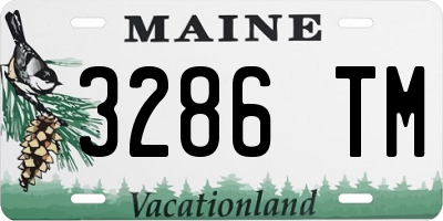 ME license plate 3286TM