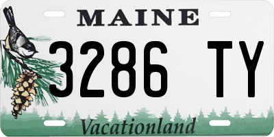 ME license plate 3286TY